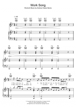 page one of Work Song (Piano, Vocal & Guitar Chords)