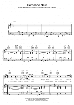 page one of Someone New (Piano, Vocal & Guitar Chords)