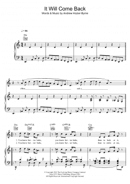 page one of It Will Come Back (Piano, Vocal & Guitar Chords)