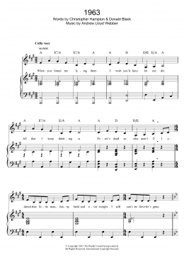 page one of 1963 (from Stephen Ward) (Piano & Vocal)