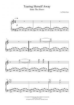page one of Tearing Herself Away (from 'The Hours') (Piano Solo)