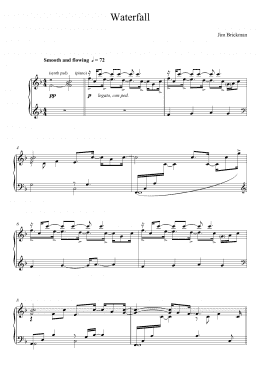 page one of Waterfall (Piano Solo)