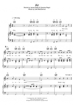 page one of Air (from Hair) (Piano, Vocal & Guitar Chords)