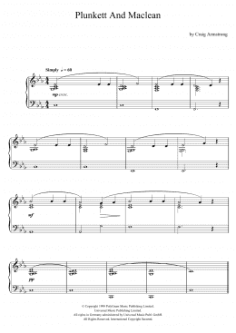 page one of Plunkett and Macleane (Rebecca) (Piano Solo)