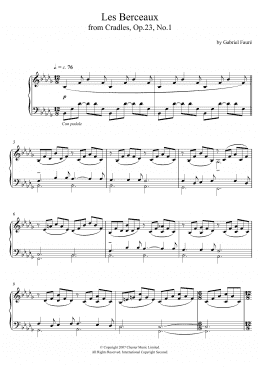 page one of Les Berceaux (from Cradles, Op.23, No.1) (Piano Solo)