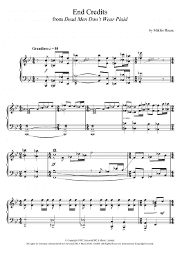 page one of Dead Men Don't Wear Plaid (End Credits) (Piano Solo)