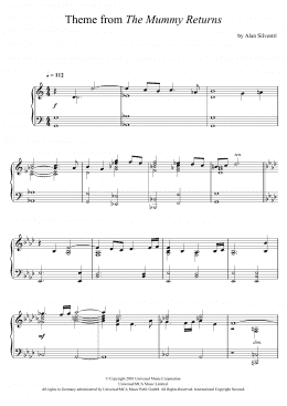 page one of The Mummy Returns (The Mummy Returns) (Piano Solo)