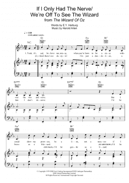 page one of If I Only Had The Nerve/We're Off To See The Wizard (from 'The Wizard Of Oz') (Piano, Vocal & Guitar Chords)