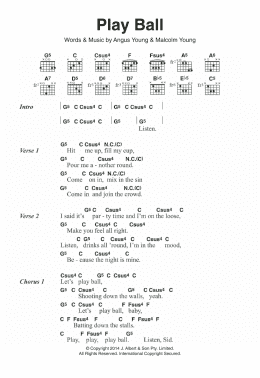 page one of Play Ball (Guitar Chords/Lyrics)