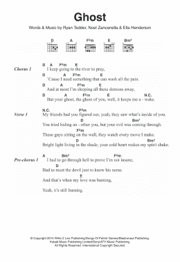 page one of Ghost (Guitar Chords/Lyrics)