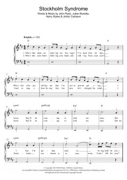 page one of Stockholm Syndrome (Piano, Vocal & Guitar Chords)