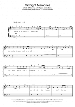 page one of Midnight Memories (Piano, Vocal & Guitar Chords)
