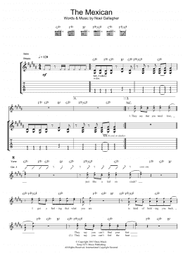 page one of The Mexican (Guitar Tab)