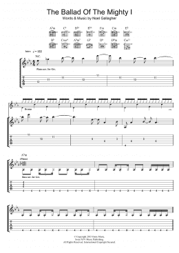 page one of Ballad Of The Mighty I (Guitar Tab)