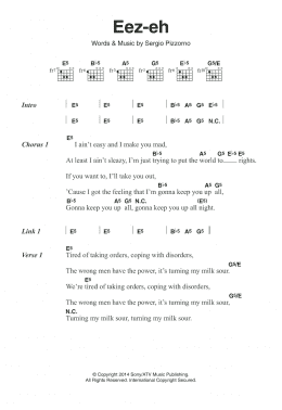 page one of Eez-Eh (Guitar Chords/Lyrics)