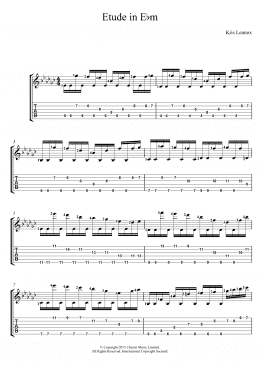 page one of Etude In E flat minor (Guitar Tab)