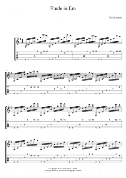 page one of Etude In Em (Guitar Tab)