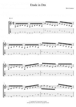 page one of Etude In Dm (Guitar Tab)
