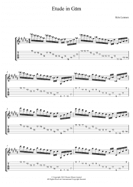 page one of Etude In G#m (Guitar Tab)