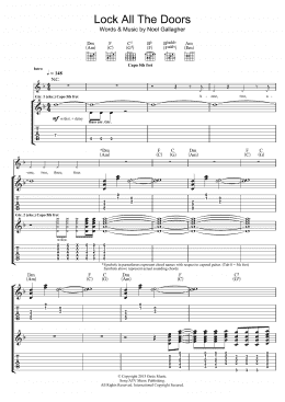 page one of Lock All The Doors (Guitar Tab)