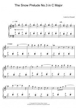 page one of The Snow Prelude No. 3 In C Major (Piano Solo)
