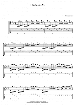 page one of Etude In A Flat (Guitar Tab)