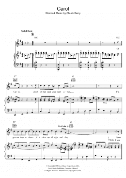 page one of Carol (Piano, Vocal & Guitar Chords)