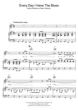 page one of Every Day I Have The Blues (Piano, Vocal & Guitar Chords)