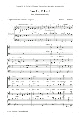 page one of Save Us, O Lord (Choir)