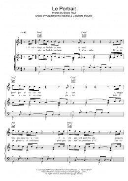page one of Le Portrait (Piano, Vocal & Guitar Chords)