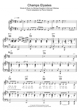 page one of Champs Elysées (Piano, Vocal & Guitar Chords)