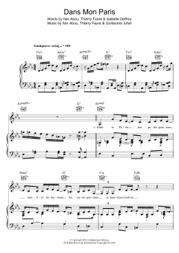 page one of Dans Mon Paris (Swing Manouche Version) (Piano, Vocal & Guitar Chords)