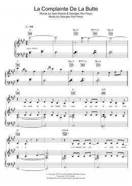 page one of La Complainte De La Butte (Piano, Vocal & Guitar Chords)