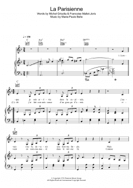 page one of La Parisienne (Piano, Vocal & Guitar Chords)