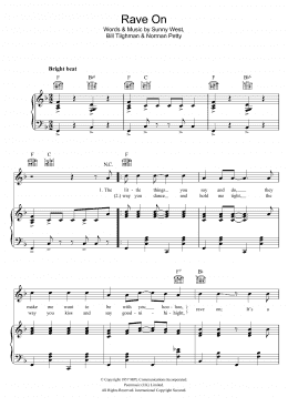 page one of Rave On (Piano, Vocal & Guitar Chords)