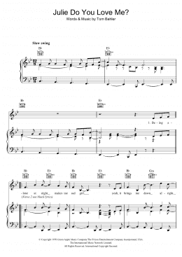 page one of Julie Do Ya Love Me? (Piano, Vocal & Guitar Chords)