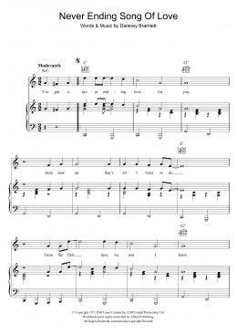 page one of Never Ending Song Of Love (Piano, Vocal & Guitar Chords)
