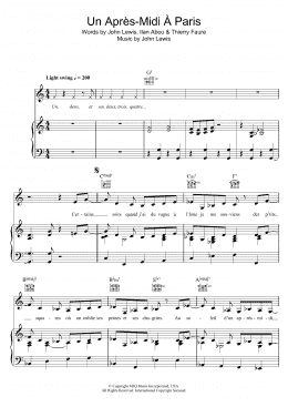 page one of Paris, L'apres-Midi (Piano, Vocal & Guitar Chords)