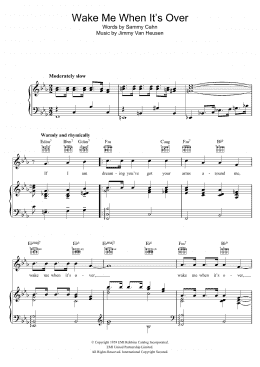 page one of Wake Me When It's Over (Piano, Vocal & Guitar Chords)
