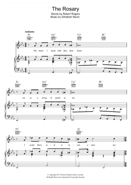 page one of The Rosary (Piano, Vocal & Guitar Chords)