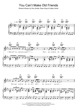 page one of You Can't Make Old Friends (feat. Dolly Parton) (Piano, Vocal & Guitar Chords (Right-Hand Melody))