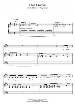 page one of Blue Smoke (Piano, Vocal & Guitar Chords)