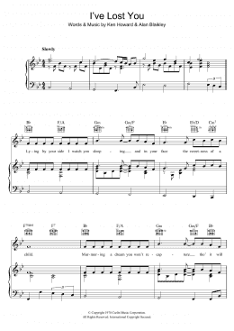 page one of I've Lost You (Piano, Vocal & Guitar Chords)