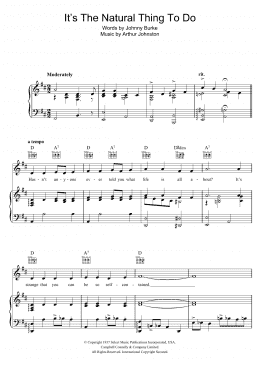 page one of It's The Natural Thing To Do (Piano, Vocal & Guitar Chords)