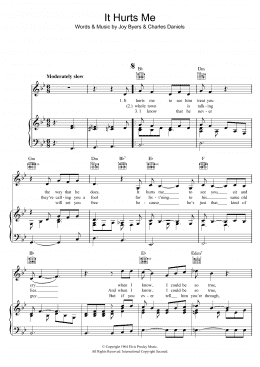 page one of It Hurts Me (Piano, Vocal & Guitar Chords)