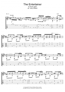 page one of The Entertainer (Guitar Tab)