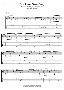 page one of Sunflower Slow Drag (Guitar Tab)
