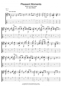 page one of Pleasant Moments (Guitar Tab)