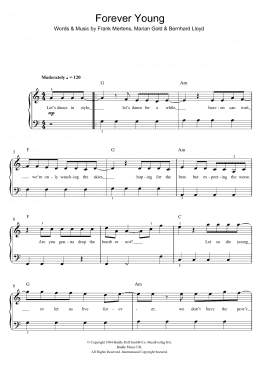 page one of Forever Young (Piano, Vocal & Guitar Chords)