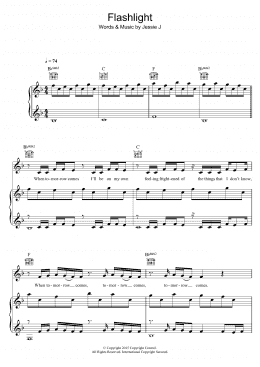 page one of Flashlight (from Pitch Perfect 2) (Piano, Vocal & Guitar Chords)
